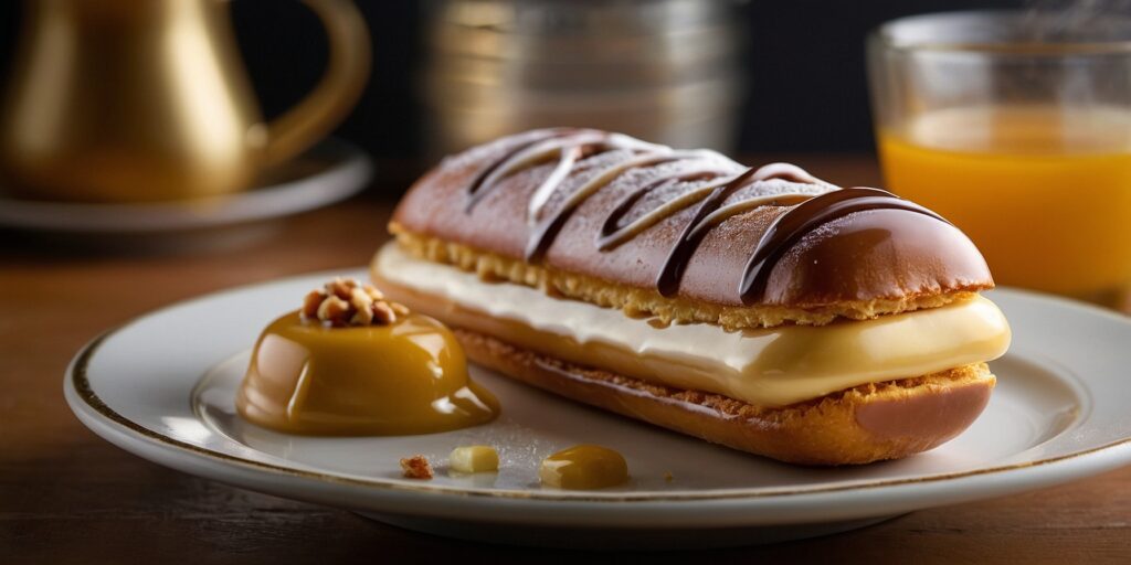 Image d'un éclair au café avec du glaçage